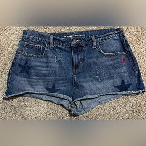 Old Navy Woman’s 12 denim Short Boyfriend Stars Fourth of July